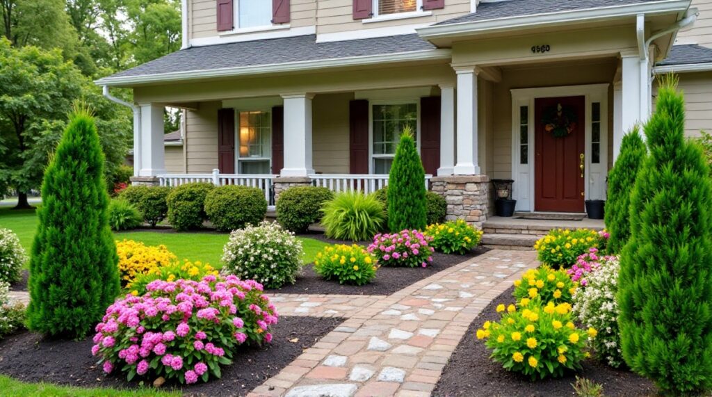 Vibrant Front Yard Landscape Design