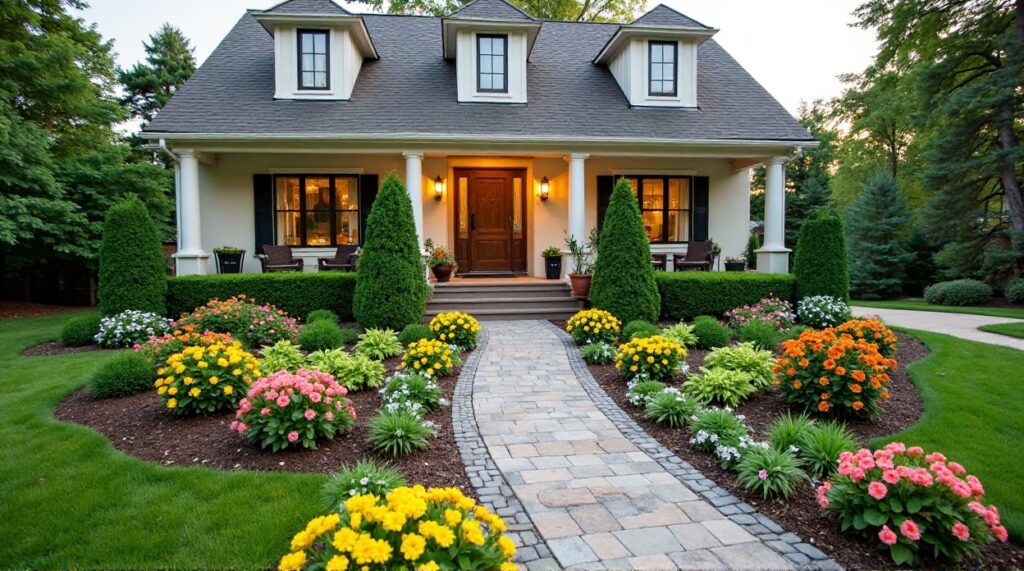 Vibrant Front Yard Landscape Design