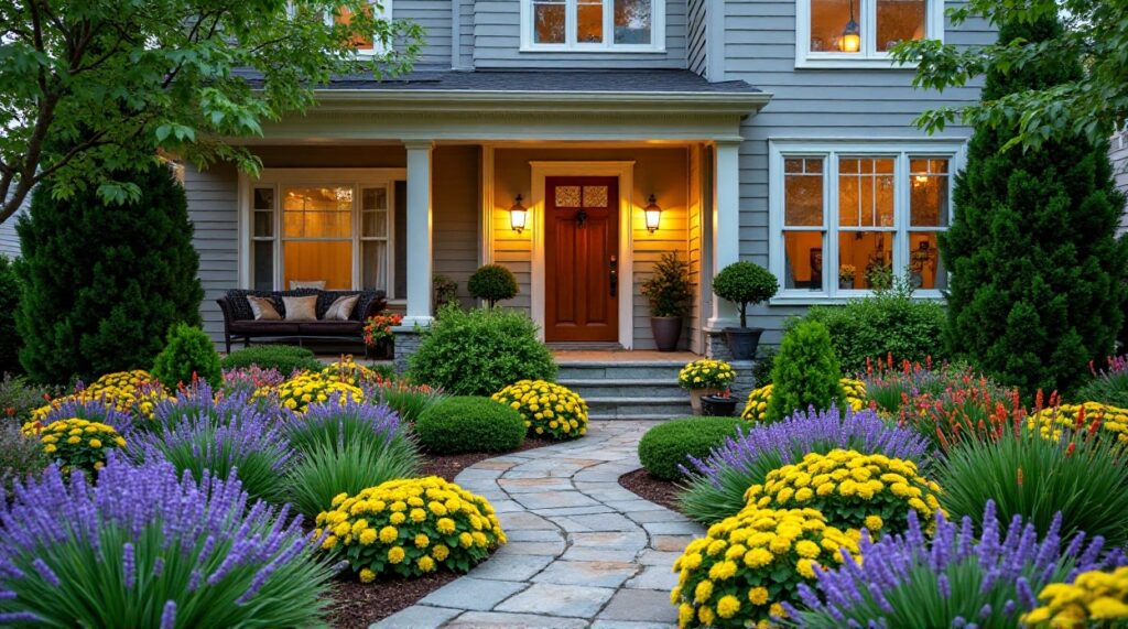 Vibrant Front Yard Landscape Design