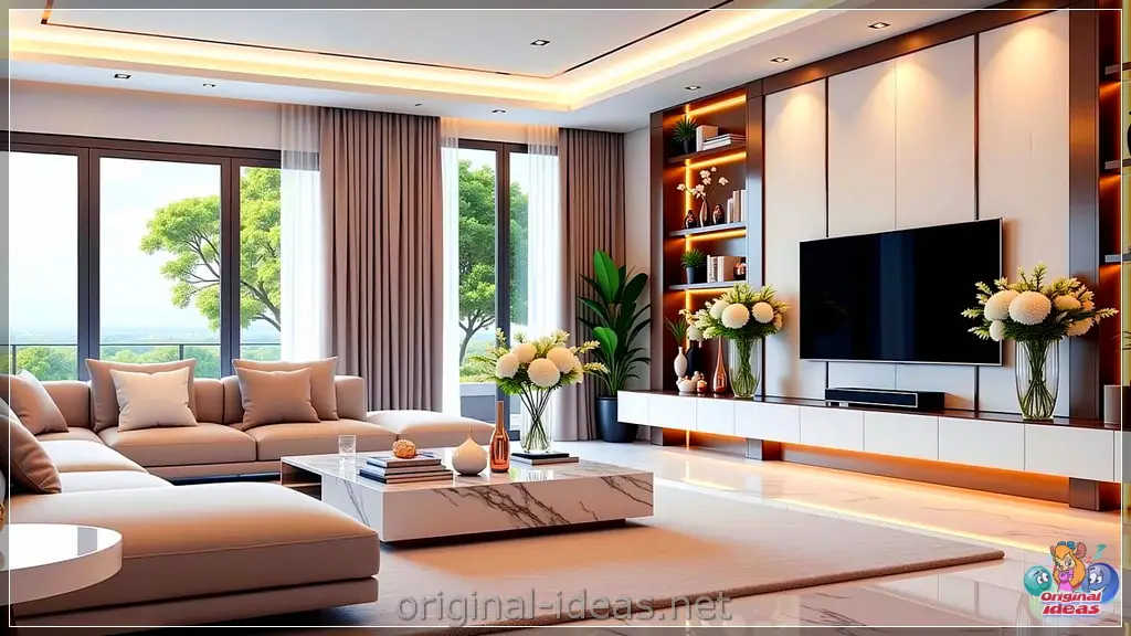 Warm Minimalist Living Room Tour | Cozy Beige & Natural Light Vibes