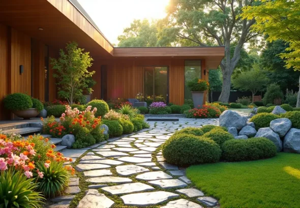 A Contemporary Wooden Retreat Wrapped in Vibrant Gardens