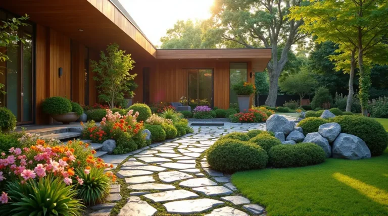 A Contemporary Wooden Retreat Wrapped in Vibrant Gardens