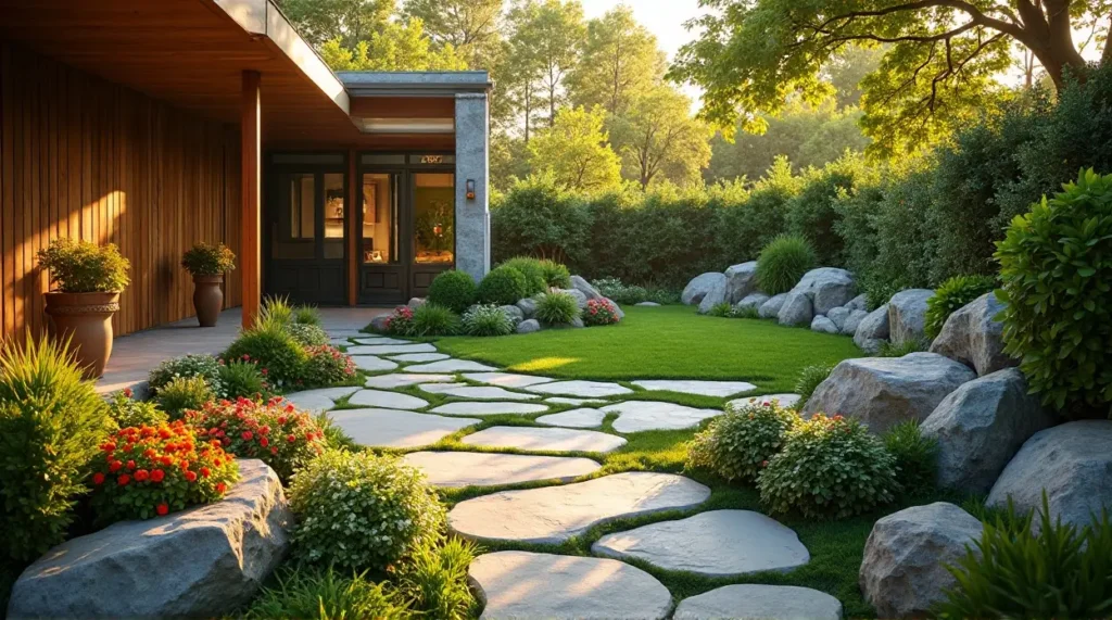 A Contemporary Wooden Retreat Wrapped in Vibrant Gardens