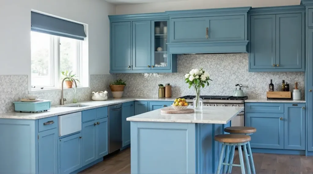 Jaw-Dropping Blue Kitchen Designs: Paints & Cabinets Uncovered