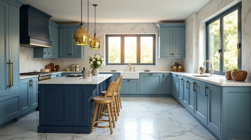 Jaw-Dropping Blue Kitchen Designs: Paints & Cabinets Uncovered