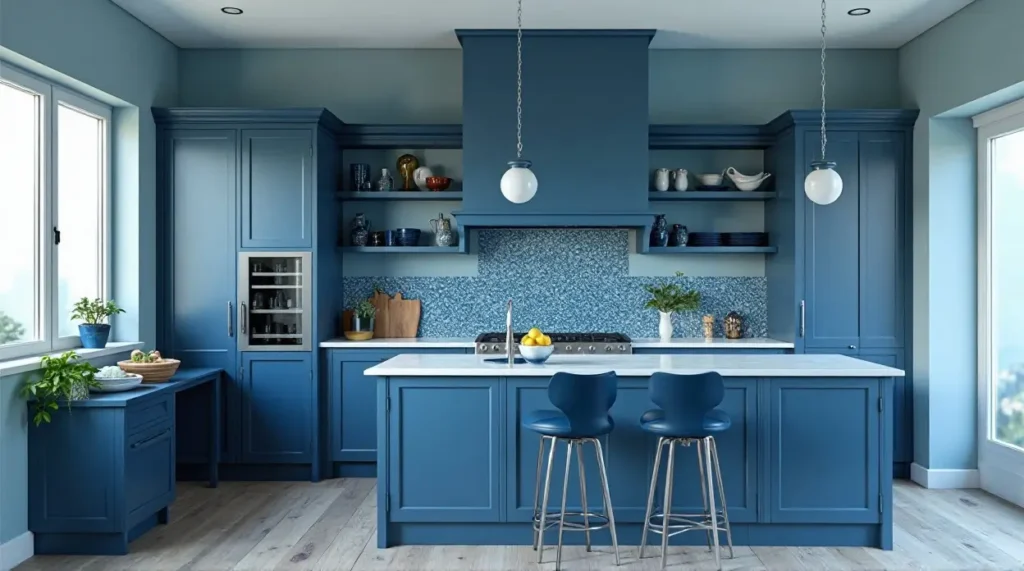Jaw-Dropping Blue Kitchen Designs: Paints & Cabinets Uncovered