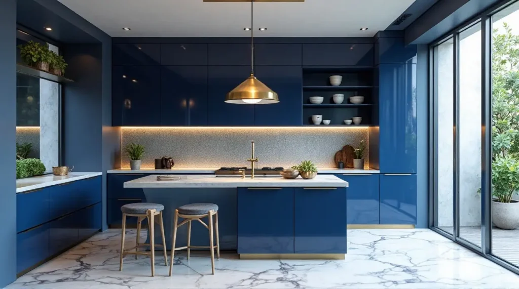 Jaw-Dropping Blue Kitchen Designs: Paints & Cabinets Uncovered