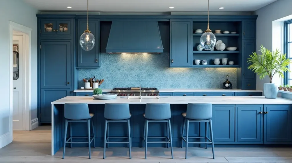 Jaw-Dropping Blue Kitchen Designs: Paints & Cabinets Uncovered