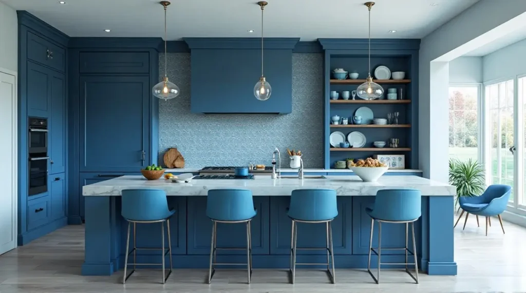 Jaw-Dropping Blue Kitchen Designs: Paints & Cabinets Uncovered