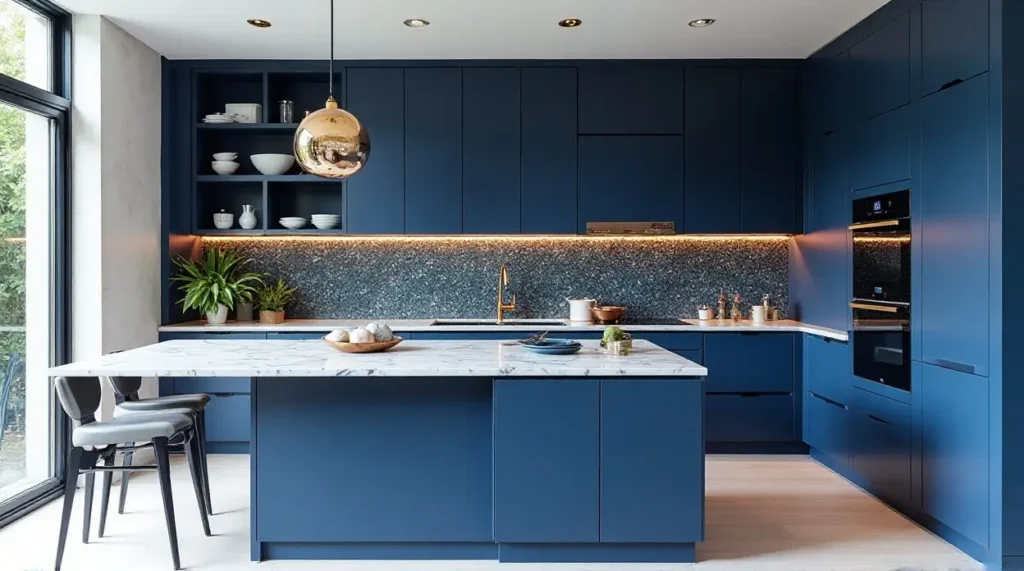 Jaw-Dropping Blue Kitchen Designs: Paints & Cabinets Uncovered
