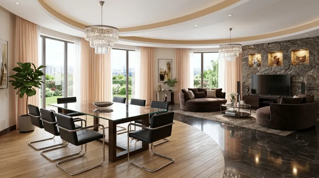 Совершенство в дизайне интерьеров 2026: Искусство роскоши в открытой планировке (советы, идеи, фотографии)