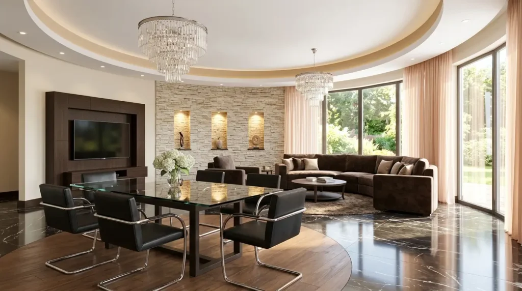 Совершенство в дизайне интерьеров 2026: Искусство роскоши в открытой планировке (советы, идеи, фотографии)