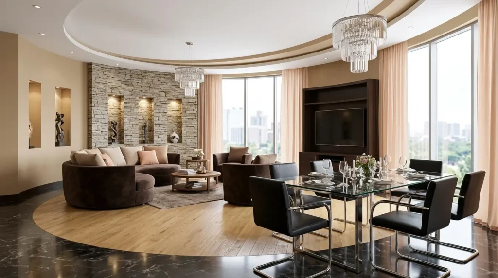 Совершенство в дизайне интерьеров 2026: Искусство роскоши в открытой планировке (советы, идеи, фотографии)