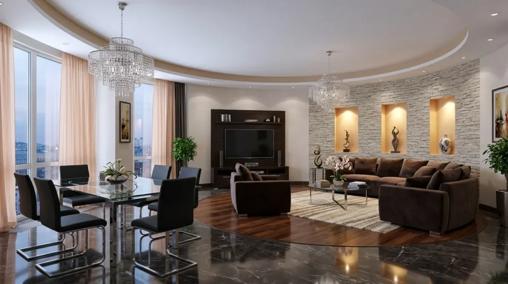 Совершенство в дизайне интерьеров 2026: Искусство роскоши в открытой планировке (советы, идеи, фотографии)