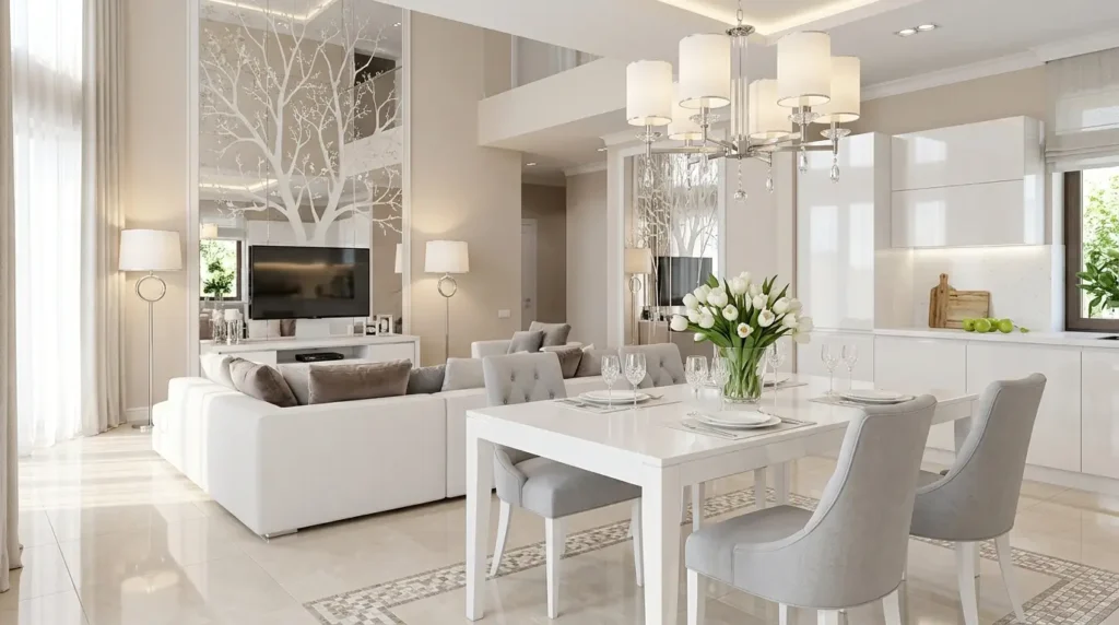 Совершенство в дизайне интерьеров 2026: Искусство роскоши в открытой планировке (советы, идеи, фотографии)