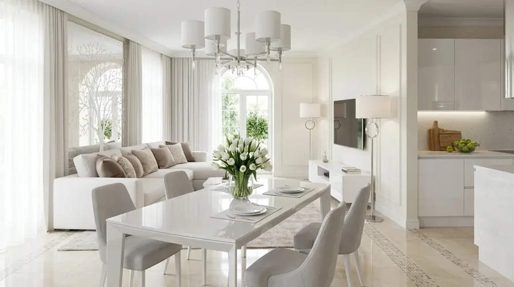 Совершенство в дизайне интерьеров 2026: Искусство роскоши в открытой планировке (советы, идеи, фотографии)