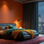 2026 Urban Bedroom Oasis: Bold Curves, Velvet Layers & Moody Indigo Glow