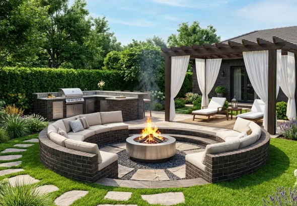 Modern Outdoor Kitchen & Fire Pit Setups to Turn Your Backyard into a 5-Star Resort